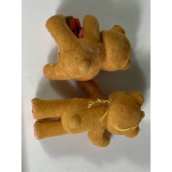 Vintage Christmas Teddy Bear Ornaments Lot Set of 2 Holiday Tree Decor - Picture 8 of 10